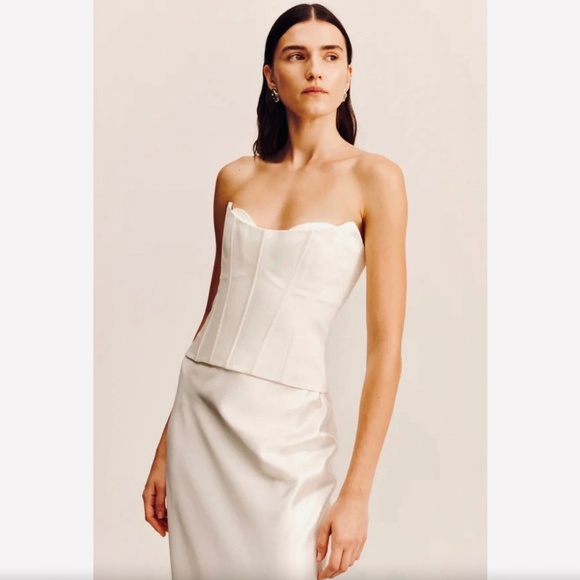 Shona Joy Oakley Strapless corset In Ivory US6 / AU10 - Picture 4 of 8